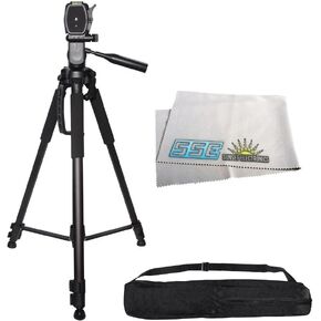Professional 72" Photo / Video Tripod Includes Deluxe Tripod Carrying Case for Sony DCR-SX85, SX65, HDR-CX160, CX130, HDR-XR160, CX360V, CX560V, PJ30V, PJ50V, CX260V, CX210, CX200 Digital Camcorders + SSE Microfiber Cleaning Cloth