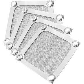 4Pcs Computer Fan Filter Grills, 120mm, Black | Aluminum Frame Mesh, Dustproof Cover, Includes Screws, For PC Case in Saudi Arabia