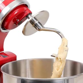 Food-Grade Stainless Steel Dough Hook for Kitchenaid Stand Mixer, Fits 4.5-5Qt Tilt-Head Stand Mixer attachments for kitchenaid mixer, Dough Hook for Kitchenaid Mixer Attachments, Dishwasher Safe