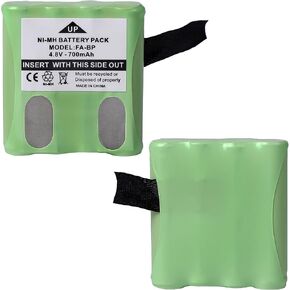 2X Battery FA-BP Compatible with Cobra FRS80 FRS104 FRS130 FRS235 PR240 PR3100 MT500 FA-CK GA-CM GA-CR GA-CT Maxon ACC510 ACC511 4.8V Ni-MH AAA Rechargeable Replacement Batteries