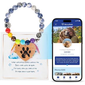 Dog Memorial Bracelet For Loss Of Dog, Rainbow Bridge Dog Memorial Gifts, Pet Loss Sympathy Gift, Rainbow Bridge Bracelet, Dog Passing Away Gifts, Pet Memorial Gifts