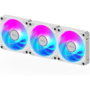 AORUS EZ Chain Fan 120 ICE (3-Pack), 120mm Hydro Dynamic Bearing ARGB Computer Case Fan