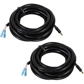 2 Pcs Durable Chew-Resistant Power Cable for Trail Cameras, Compatible with Tactacam Reveal X XB SK, Wise Eye,Covert Cameras, Snyper Cameras, etc. 4.0x1.7mm DC Plug to Alligator Clips, 79"
