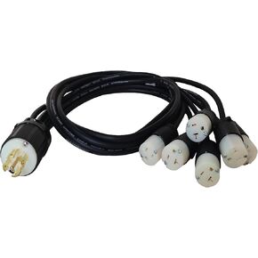 JUNMAN 5pin L21-30 to Edison Power Cable 5ft 1.5meters Length 13AWG for Power Distro 1pc Pack