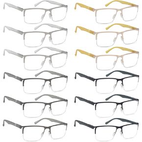 BLUELESS Round Reading Glasses for Women 12-pack Small Circle Lenses Readers