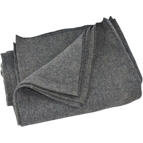 Treasure Gurus Large Gray Wool Army/Military Type Blanket Surplus Style Emergency/Survival Gear