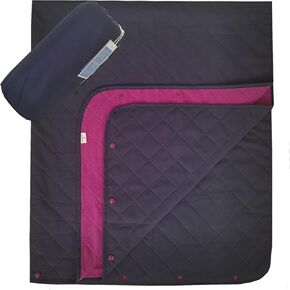 Wearable Stadium Blanket 57' x 49', Waterproof, Windproof, and Travel-Friendly with Snap Fasteners for Customized Warmth, Soft and Versatitle for Any Occasion, Violet