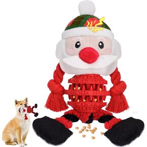 MEWTOGO Christmas Squeaky Dog Toys, Tough Dog Toys for Aggressive Chewers, Cute Interactive Dog Chew Toys Christmas Dog Gifts for Large Medium Small Dogs (Elk)