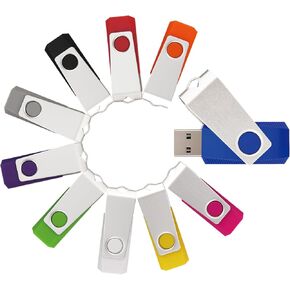 10pcs 64GB USB Flash Drives,USB2.0 Thumb Drive,USB Sticks,USB Photo Stick,64GB Flash Drive USB 2.0, Flash Drive 64GB for PC/Laptop/Computer (10pcs Mixed Color 64GB)