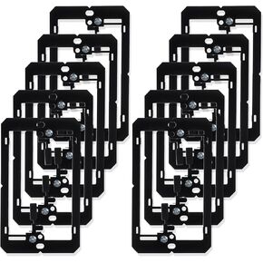 Low Voltage Mounting Bracket (1-Gang, 10 Pack) for Single Gang Wall Plate, Telephone Wires, Network Cables, HDMI, Coaxial, Speaker Cables