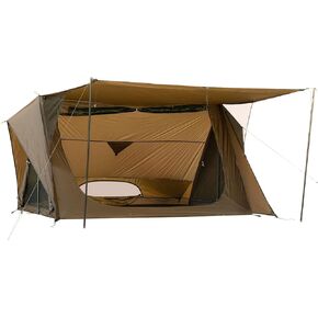 POMOLY Camping Hot Tent Trekking Pole Tent (with 4 Poles) Camping Backpacking Tent, STOVEHUT Ultralight Bushcraft Tent for 1-2 Person Solo Shelter