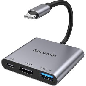 USB C to HDMI Adapter, Type-C to 4K HDMI Adapter with 100W PD & USB 3.0 Port, Digital AV Multiport Adapter for MacBook Pro/air, iPad Pro/air, iPhone 15Pro/16, Switch,Tablets and More USB-C Devices.