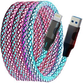 LED iPhone Charger Cable, 4.9ft [MFi Certified] RGB Colorful Gradual Light Up iPhone Lightning Cable USB Fast Charging Data Cord for iPhone 14 13 12 11 Pro Max XR XS X 8 7 6 Plus SE iPad More