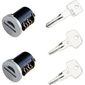 KeyPower 2 Pack Lock Cores for Yakima Car Rack System Components, Compatible with Yakima Roof Rack Locks, SKS Aka Same Key System, 2 Opening Keys and 1 Control Key (2 Lock Cylinders)