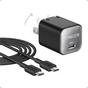 Anker Nano Charger, USB C GaN Charger 30W, PIQ 3.0 Foldable PPS Fast Charger for iPhone 16/15 and More Series, Galaxy, iPad, Compatible with MagSafe