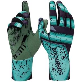 ROCKBROS Winter Cycling Gloves for Men Thermal Bike Gloves Windproof Anti-Slip Full Finger Mountain Bike Gloves