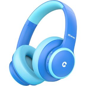 iClever BTH26 Active Noise Cancelling Headphones for Kids, 60H Play Time, Safe Volume 80dBA, Type C Fast Charging, Bluetooth5.4, Kids Bluetooth Headphones with Mic AUX Cord for iPad Airplane, Purple