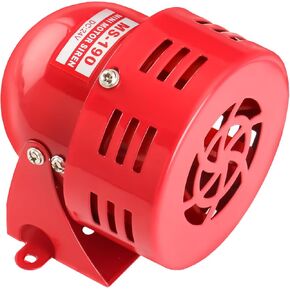 Baomain Alarm Sound Motor High Power Buzzer Siren DC 24V 120DB 2.20A MS-190 (24V DC)