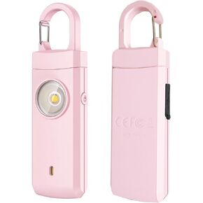 FA FIGHTART USB Rechargeable Personal Alarm for Women Siren with LED Light Button for Men Elderly Keychain Design (Pink) in Saudi Arabia
