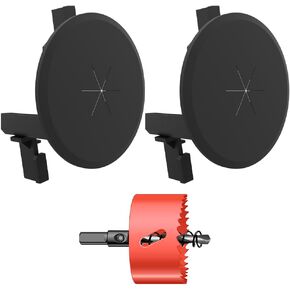 TV Cord Hider for Wall Mount TV Cable, Wall Cable Hider Built-in Low Voltage Mounting Bracket, Wire Hider in Wall Cable Management Kit Include Hole Saw for Easy Installation, White, 2 Pack