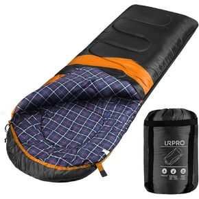 1.6kg Sleeping Bag 3-4 Seasons Warm Cold Weather Lightweight, Portable, Waterproof Sleeping Bag with Compression Sack for Adults & Kids - Indoor & Outdoor: Camping, Backpacking, Hiking