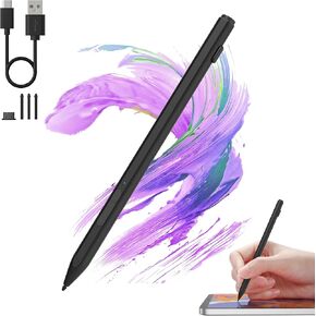 Microsoft Surface Pen - Surface Pro 11/10/9/8/7/6/5/4/3/X/Surface 3, Surface Go 4/3/2/1, Surface Laptop/Studio/Book 4/3/2/1 Stylus Pen, with Palm Rejection and Rechargeable, 4096 Pressure Sensitivity