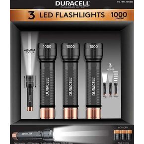 Duracell DURABEAM Ultra LED Flashlight 1000 Lumens 3-Pack