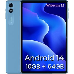 Tablet 10.1 inch Android 14 Tablets, 1280 * 800 IPS HD Touchscreen, Octa-Core Processor , 10GB RAM 64GB ROM, 2TB TF Card Expansion with GPS, 5G/2.4G WiFi, BT 5.0, Dual-Camera, Large Capacity Battery