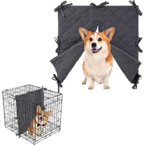 Hombys Quilted Dog Crate Divider Panel with Opening, Lightweight Dog Kennel Divider with Ties, Puppy Crate Training Accessory, 22.5" W x 24" L