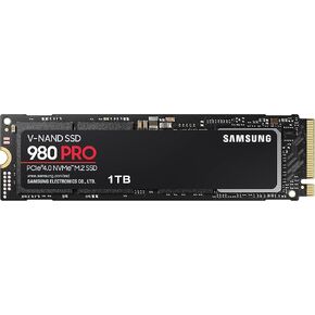 سامسونج وسيط تخزين ذو حالة ثابتة 980 برو 1 تيرابايت بمنفذ PCIe وذاكرة مستديمة الجيل الرابع للالعاب M.2 (MZ-V8P1T0B) in Kuwait