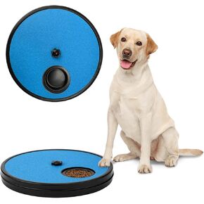 Dog Scratch Pad for Nails, 3 in 1 Round Rotatable Pet Nail Grinding Mat Slow Food Storage Box Fun Dog Nail File Board for Pets Gift Nail Care