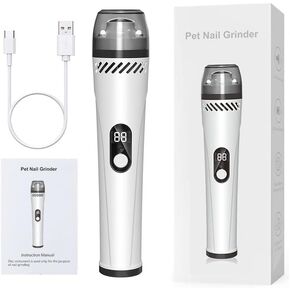 Yuehuam Dog Nail Grinder Upgraded, Professional 3-Speed Electric Dog Nail Trimmers with 3 LED Light, Super Quiet Rechargeable Pet Nail Trimmer Painless Paws Grooming for Small Large Dogs & Cats
