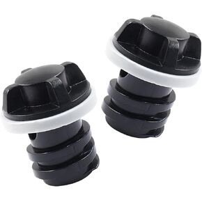 Waziaqoc 2 Pack Cooler Plug, Drain Plug Replacement, Compatible with YETI & RTIC Coolers for Leak-Proof, Tundra and Tank Coolers (Black, Orange)