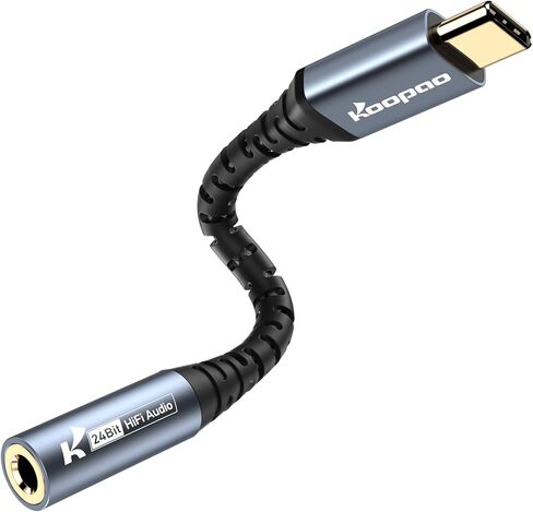 KOOPAO USB Type C to 3.5mm Audio Adapter, Supports Stereo and Wired Headphones in Saudi Arabia