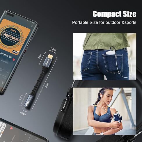 KOOPAO USB Type C to 3.5mm Audio Adapter, Supports Stereo and Wired Headphones in Saudi Arabia
