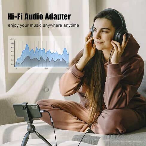 KOOPAO USB Type C to 3.5mm Audio Adapter, Supports Stereo and Wired Headphones in Saudi Arabia