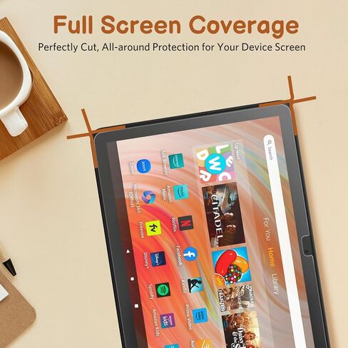 واقي شاشة غير لامع من CoBak مكون من 3 قطع لجهاز Amazon Fire HD 10 (الجيل الثالث عشر، إصدار 2023) / جهاز لوحي Onn مقاس 10.1 بوصة - فيلم PET ممتاز مضاد للوهج وخالي من الفقاعات in Saudi Arabia