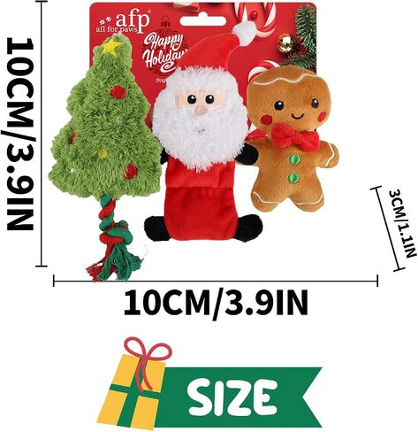 ALL FOR PAWS AFP MerryTough Buddy - Christmas Dog Toy (Christmas Tree Santa Gingerbread Man) in Saudi Arabia