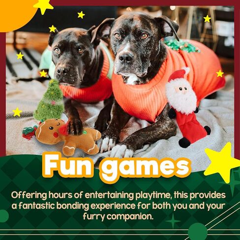 ALL FOR PAWS AFP MerryTough Buddy - Christmas Dog Toy (Christmas Tree Santa Gingerbread Man) in Saudi Arabia