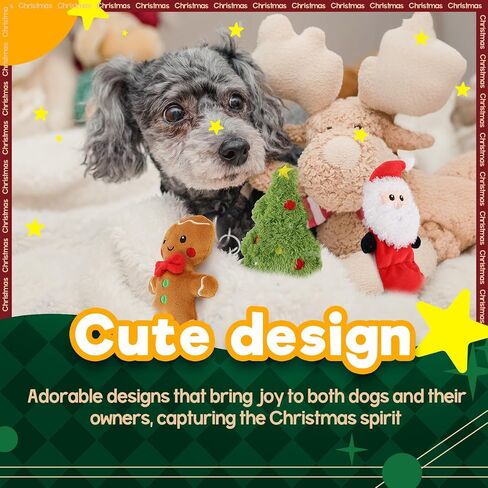 ALL FOR PAWS AFP MerryTough Buddy - Christmas Dog Toy (Christmas Tree Santa Gingerbread Man) in Saudi Arabia