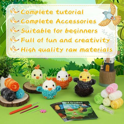GarfxG Crochet Kit for Beginners, Crochet Plant Starter Kit with Step-by-Step Video Tutorials, Beginner Crochet Kit Knitting Supplies for Adults Crochet 4PCS Potted Plant (40% +Crochet Yarn) in Saudi Arabia