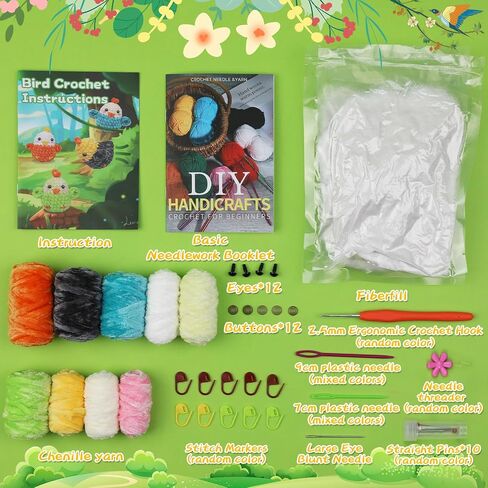 GarfxG Crochet Kit for Beginners, Crochet Plant Starter Kit with Step-by-Step Video Tutorials, Beginner Crochet Kit Knitting Supplies for Adults Crochet 4PCS Potted Plant (40% +Crochet Yarn) in Saudi Arabia