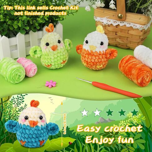 GarfxG Crochet Kit for Beginners, Crochet Plant Starter Kit with Step-by-Step Video Tutorials, Beginner Crochet Kit Knitting Supplies for Adults Crochet 4PCS Potted Plant (40% +Crochet Yarn) in Saudi Arabia