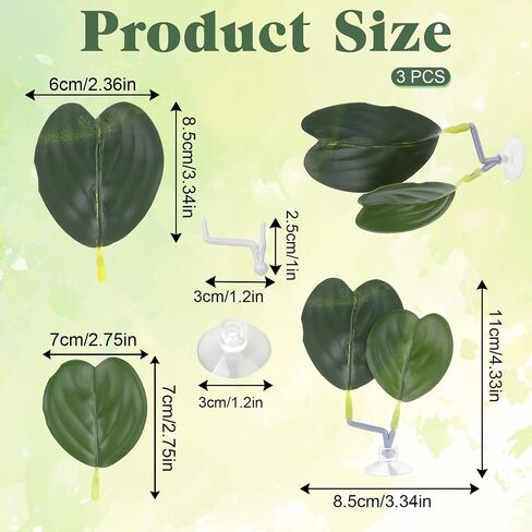 3 Pcs Betta Fish Leaf Pad Betta Fish Tank Accessories Aquarium Décor Simulating The Natural Habitat for Betta Spawning Grounds Breeding Resting Bed with Plastic Suction Cup in Saudi Arabia