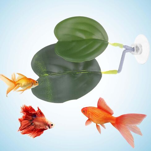3 Pcs Betta Fish Leaf Pad Betta Fish Tank Accessories Aquarium Décor Simulating The Natural Habitat for Betta Spawning Grounds Breeding Resting Bed with Plastic Suction Cup in Saudi Arabia