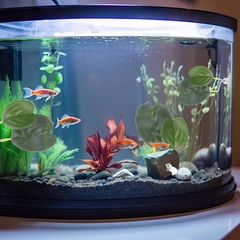 3 Pcs Betta Fish Leaf Pad Betta Fish Tank Accessories Aquarium Décor Simulating The Natural Habitat for Betta Spawning Grounds Breeding Resting Bed with Plastic Suction Cup in Saudi Arabia