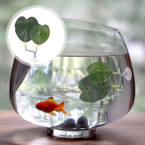 3 Pcs Betta Fish Leaf Pad Betta Fish Tank Accessories Aquarium Décor Simulating The Natural Habitat for Betta Spawning Grounds Breeding Resting Bed with Plastic Suction Cup in Saudi Arabia