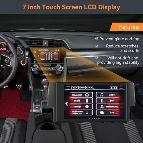 بروس آند شارك 7 بوصة تعمل باللمس عرض الملاحة محول الأرقام راديو يناسب هوندا سيفيك 2016 2017 2018 استبدال # 39710-TBA-A11 39710-TBA-A21 39710-TBA-305 in Kuwait