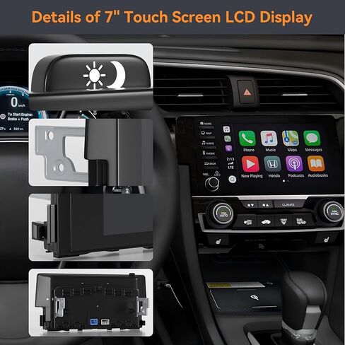 بروس آند شارك 7 بوصة تعمل باللمس عرض الملاحة محول الأرقام راديو يناسب هوندا سيفيك 2016 2017 2018 استبدال # 39710-TBA-A11 39710-TBA-A21 39710-TBA-305 in Kuwait