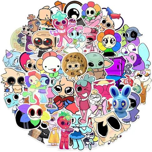 50 Pcs Dandy's World Stickers, Cute Dandy's Stickers Vinyl Decal for Teens Laptop and Water Bottle (50 Pcs) in Saudi Arabia